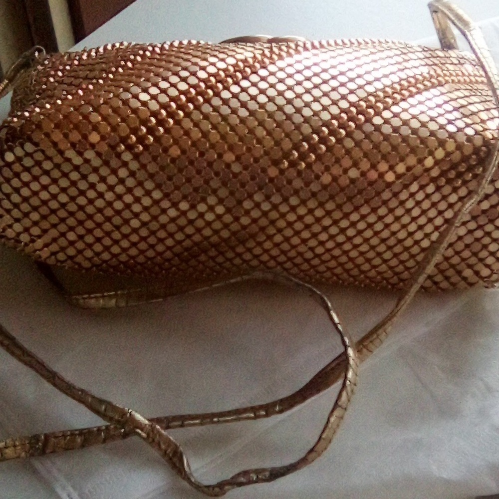 Authentic Gucci Monogram Hardware Gold Mesh Link Crossbody Bag - Picture 12 of 17